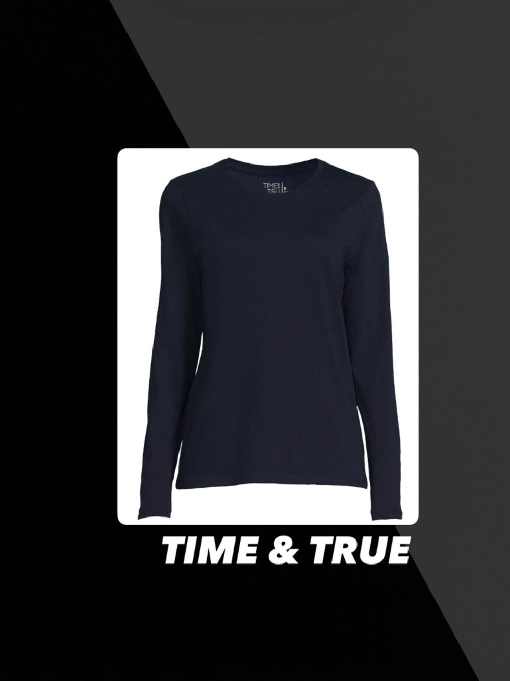EUC Time And Tru Core Black Long Sleeve Tee